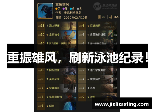 重振雄风，刷新泳池纪录！